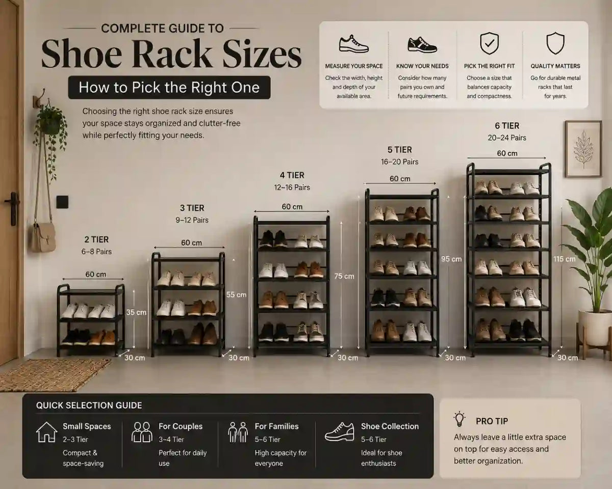 Complete Guide to Shoe Rack Sizes: How to Pick the Right One ...