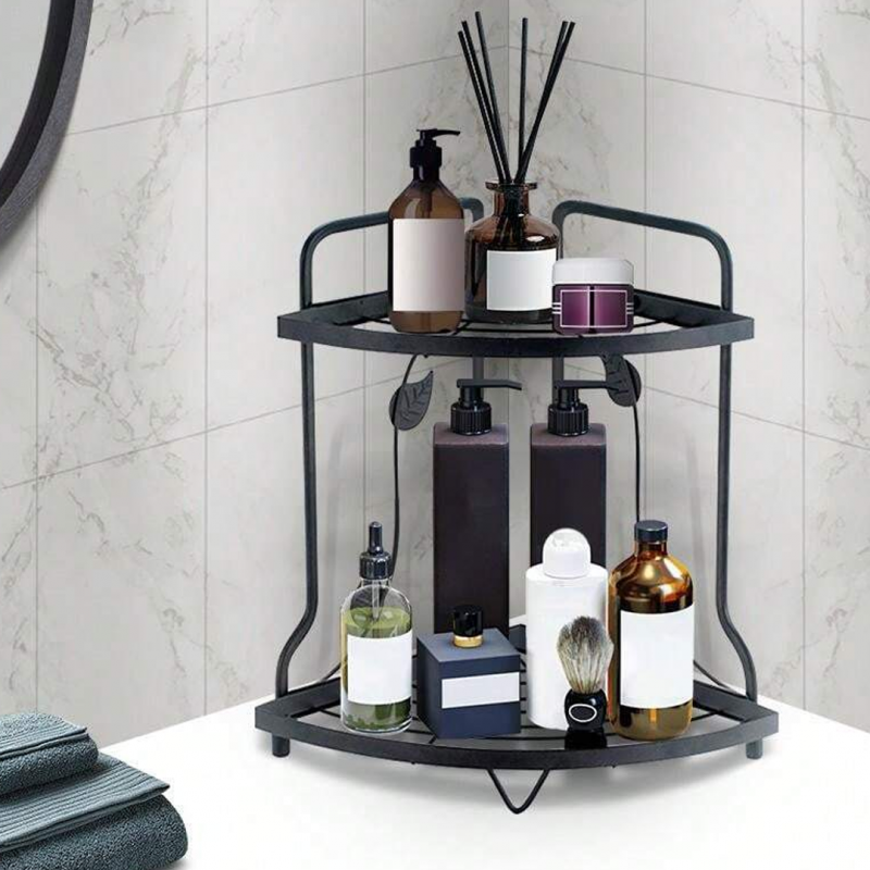 Space-Saving 2-Tier Kitchen Corner Rack-By Metallics Home