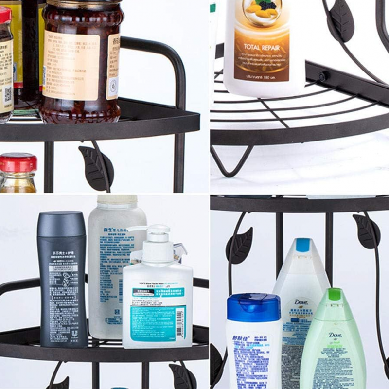 Space-Saving 2-Tier Kitchen Corner Rack-By Metallics Home