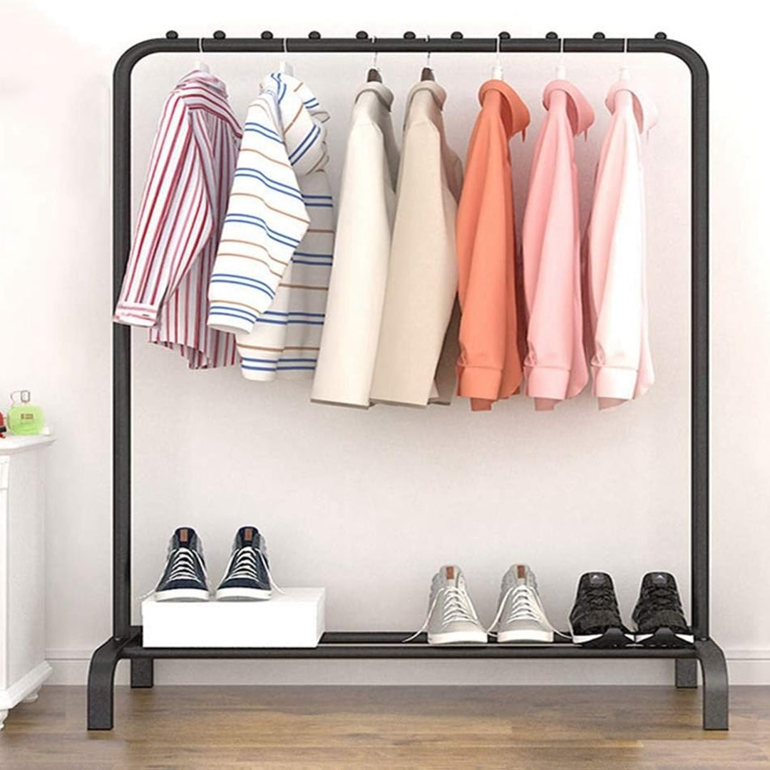 Single pole cloth hanging stand x shoes rack by Metallics Home