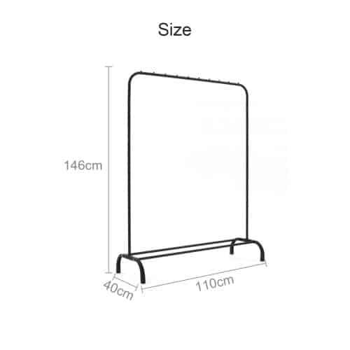 Single pole cloth hanging stand x shoes rack by Metallics Home