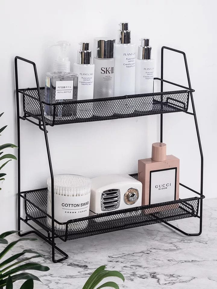 Multi-purpose foldable 2 layer rack by Metallics Home
