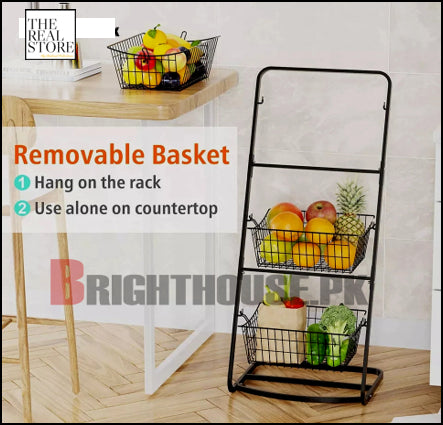 Detachable 2,3-tier fruit and vegetable stand by Metallics Home