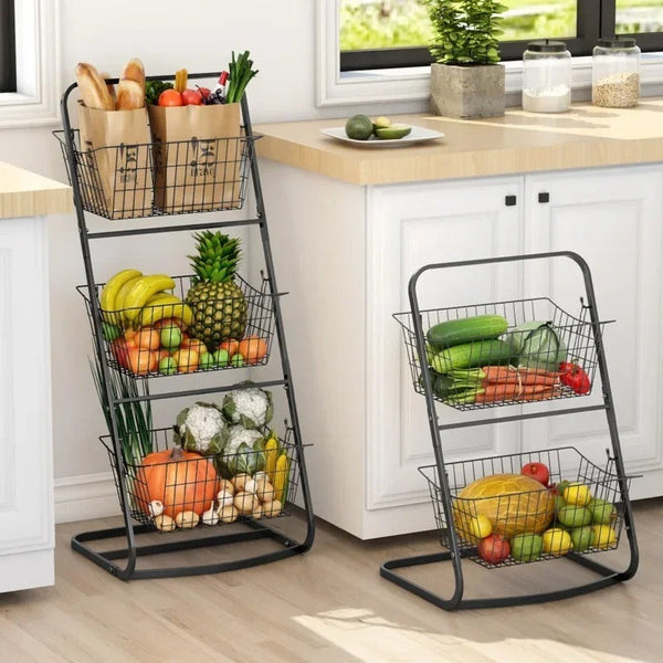 Detachable 2,3-tier fruit and vegetable stand by Metallics Home