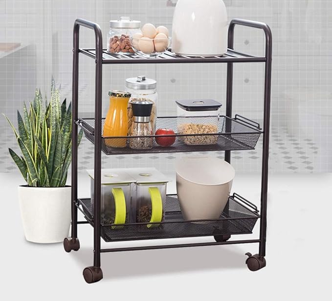 "Multipurpose foldable kitchen trolley by Metallics Home Metallics-Home"