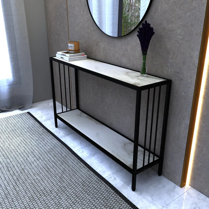 Decigi Entryway Hallway Living Lounge Console Table by Metallics Home