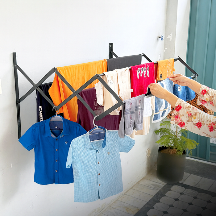 Metal Powder Coated Portable Folding Towel Holder by Metallics Home