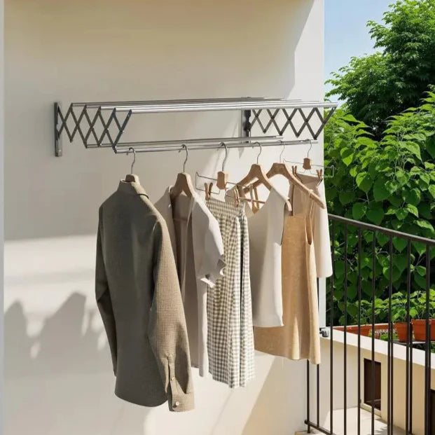 Metal Powder Coated Portable Folding Towel Holder by Metallics home