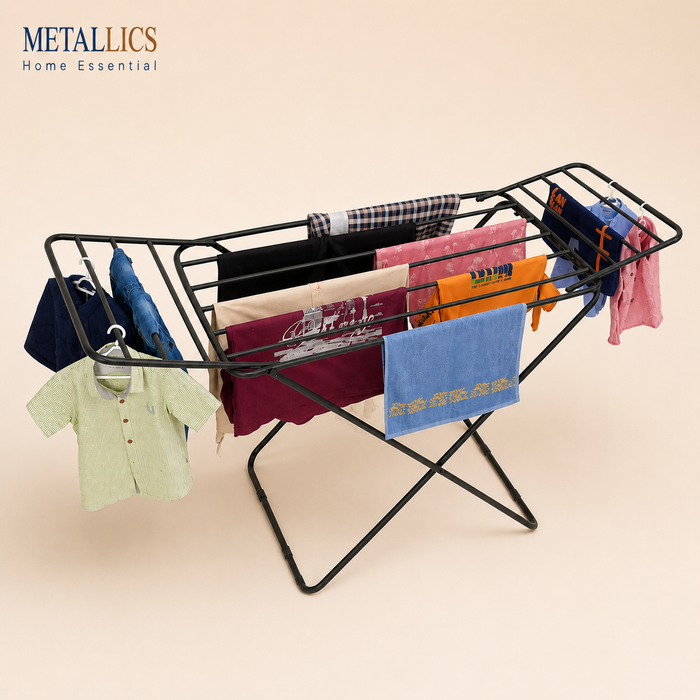 Premium Metal Folding Cloth Dryer Stand by Metallics Home