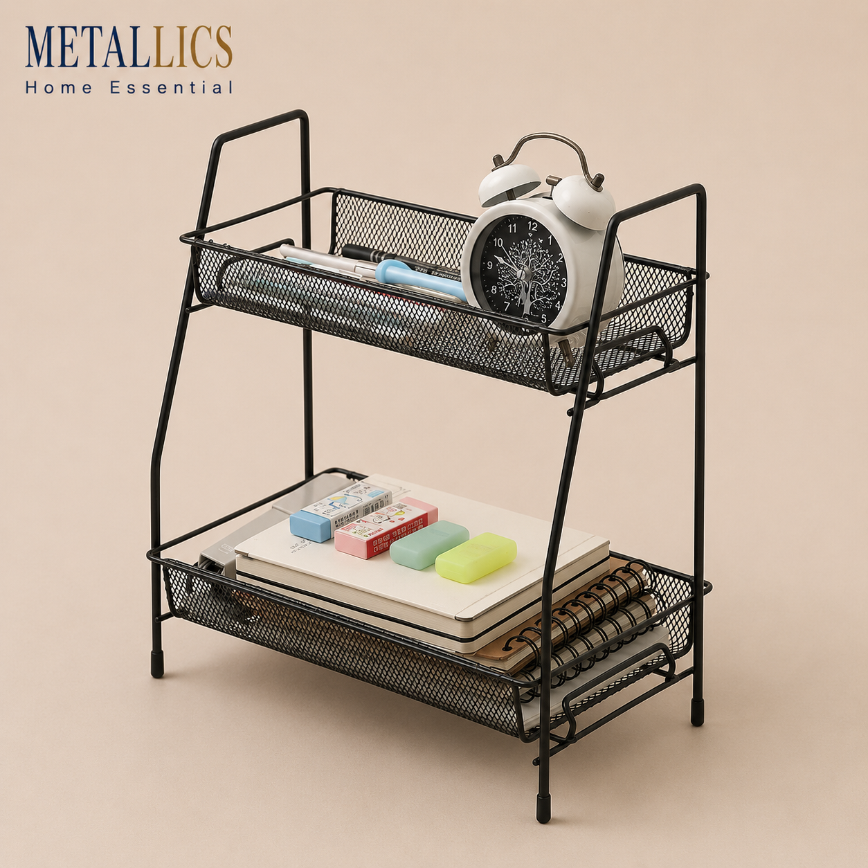 Multi-Purpose Foldable 2-Layer Rack | Metallics Home – Metallics-Home