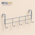 Over the Kitchen Cabinet Door Hanger by Metallics Home featuring a chrome finish with four hooks for hanging items.