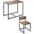Nookie Modern Kitchen Dining Room Chair Table Set (Set of 3) featuring a sleek metal frame and rustic wood finish.
