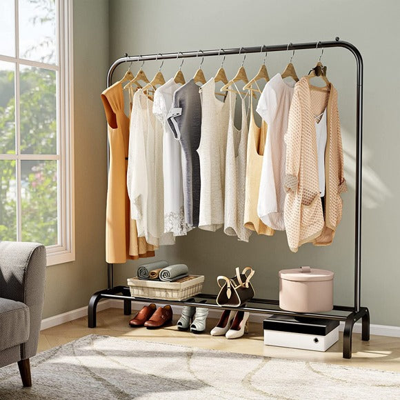 Single pole cloth hanging stand x shoes rack by Metallics Home