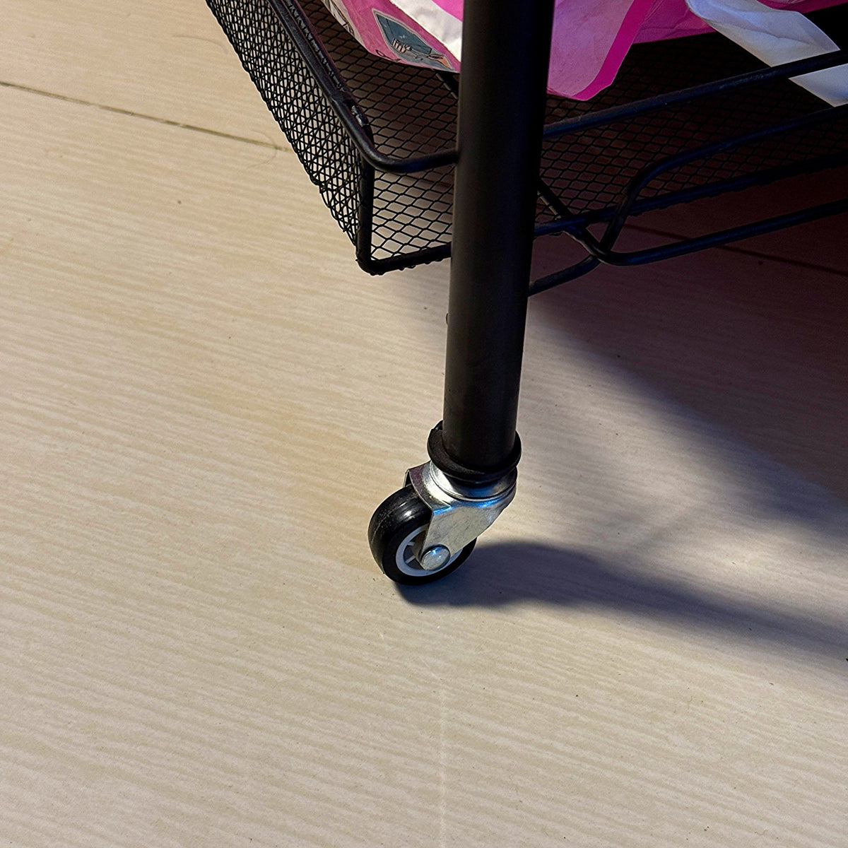 Multipurpose Foldable Kitchen Trolley by Metallics Home featuring a sturdy metal frame and smooth-rolling wheels for easy mob