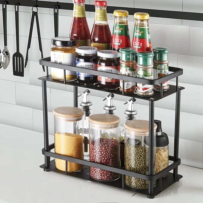 Luxury 2-tier kitchen and washroom organizer by Metallics Home Metallics-Home