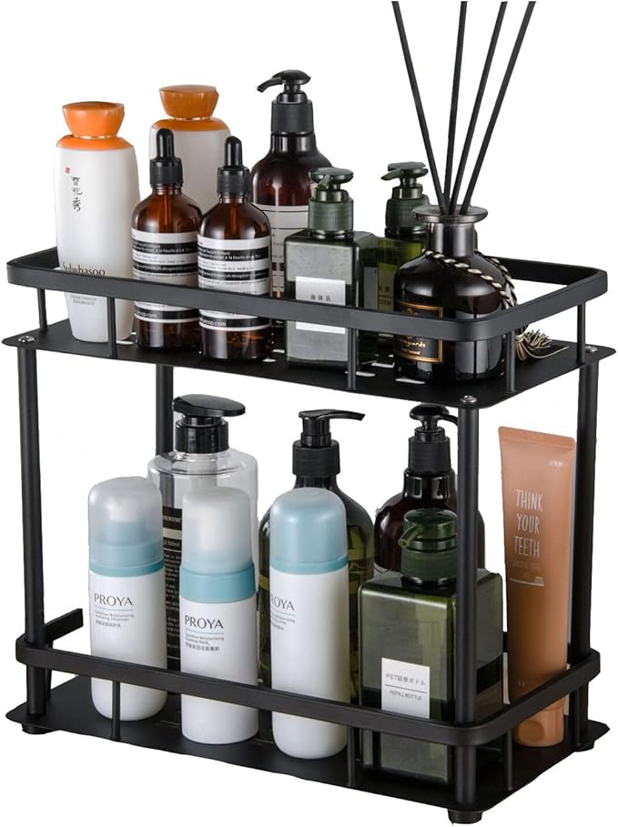 Luxury 2-tier kitchen and washroom organizer by Metallics Home Metallics-Home