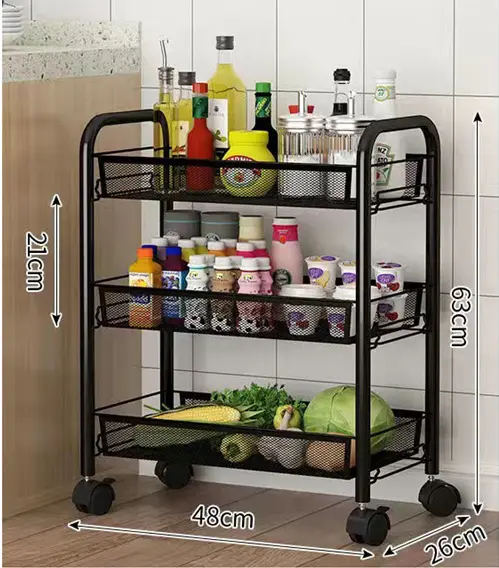 Multipurpose foldable kitchen trolley by Metallics Home Metallics-Home