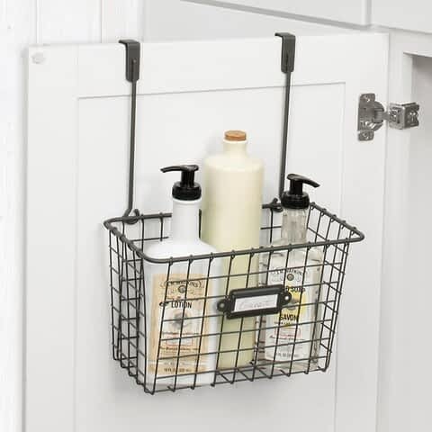 Over the Cabinet Hanging Basket by Metallics Home