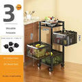 Premium 3 tier metal square trolley by Metallics Home Metallics-Home