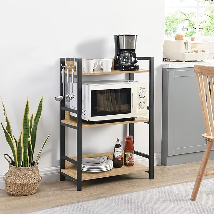 The Forno Prato 3 tier Multipurpose storage rack Metallics-Home