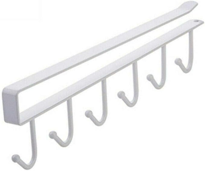 Under the shelf 6 Hooks Tea Cup Holder by Metallics Home Metallics-Home