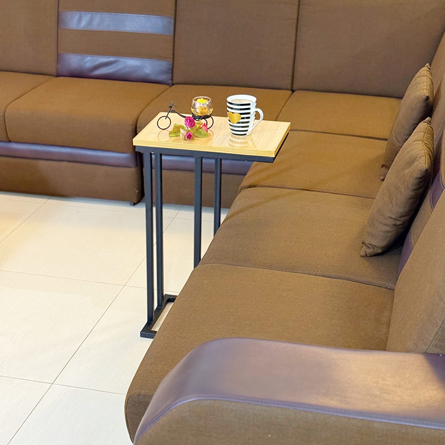 Wooden C Table And Side Table by Metallics Home