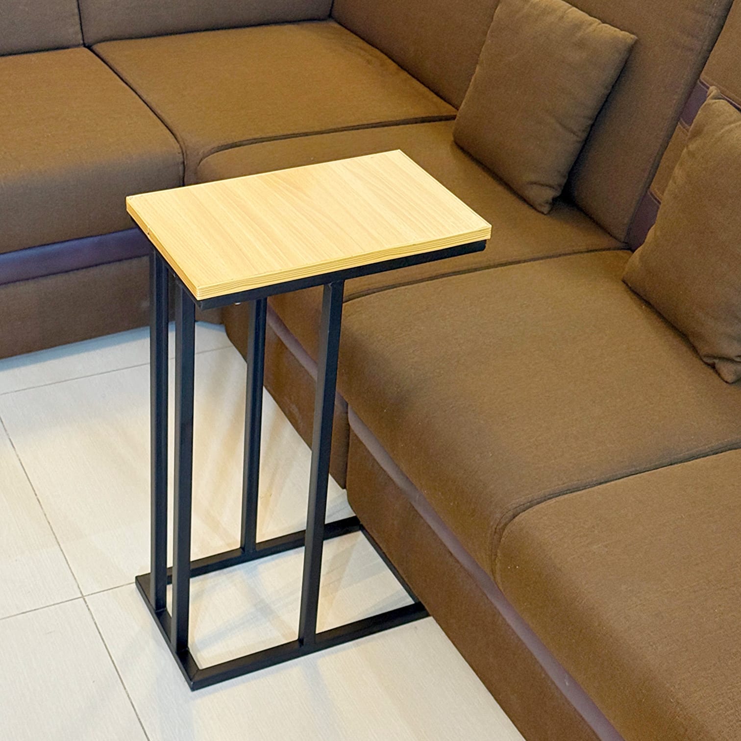 Wooden C Table And Side Table by Metallics Home