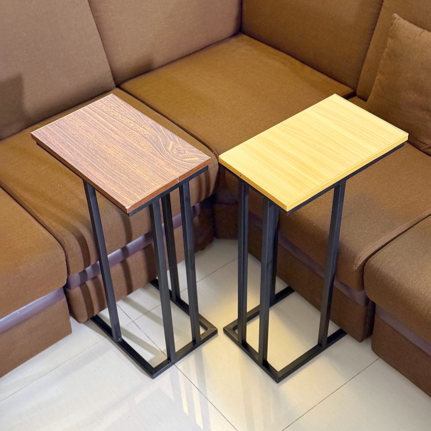 Wooden C Table And Side Table by Metallics Home