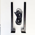 Cloth Drying Stand with Free Rope, foldable wall-mounted metal brackets and a length of rope for drying clothes.