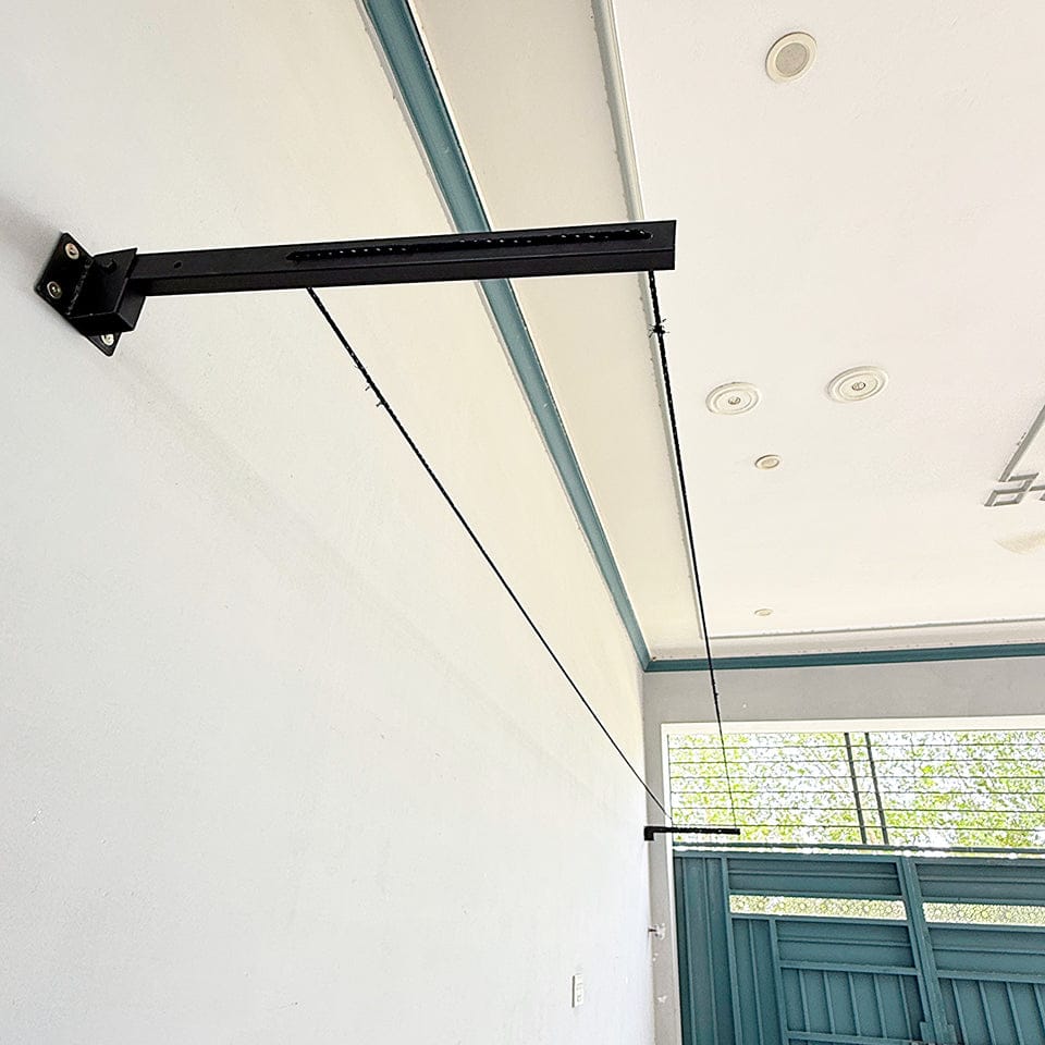 Cloth Drying Stand With Free Rope Foldable Wall Mounted By Metallics Home