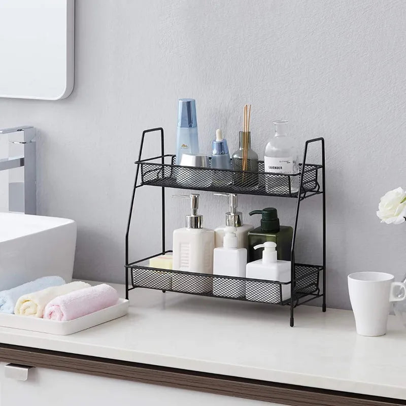 Multi-purpose foldable 2 layer rack by Metallics Home