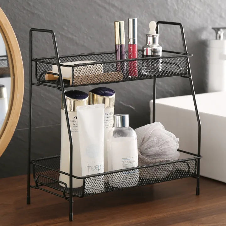 Multi-purpose foldable 2 layer rack by Metallics Home