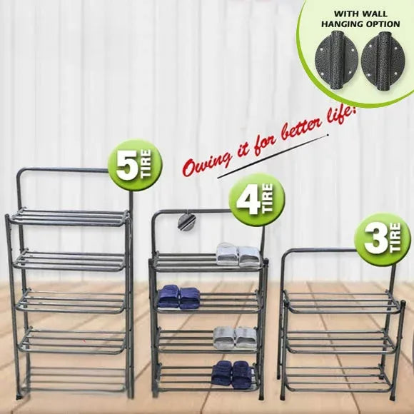 foldable metal shoes rack by Metallics Home Metallics-Home