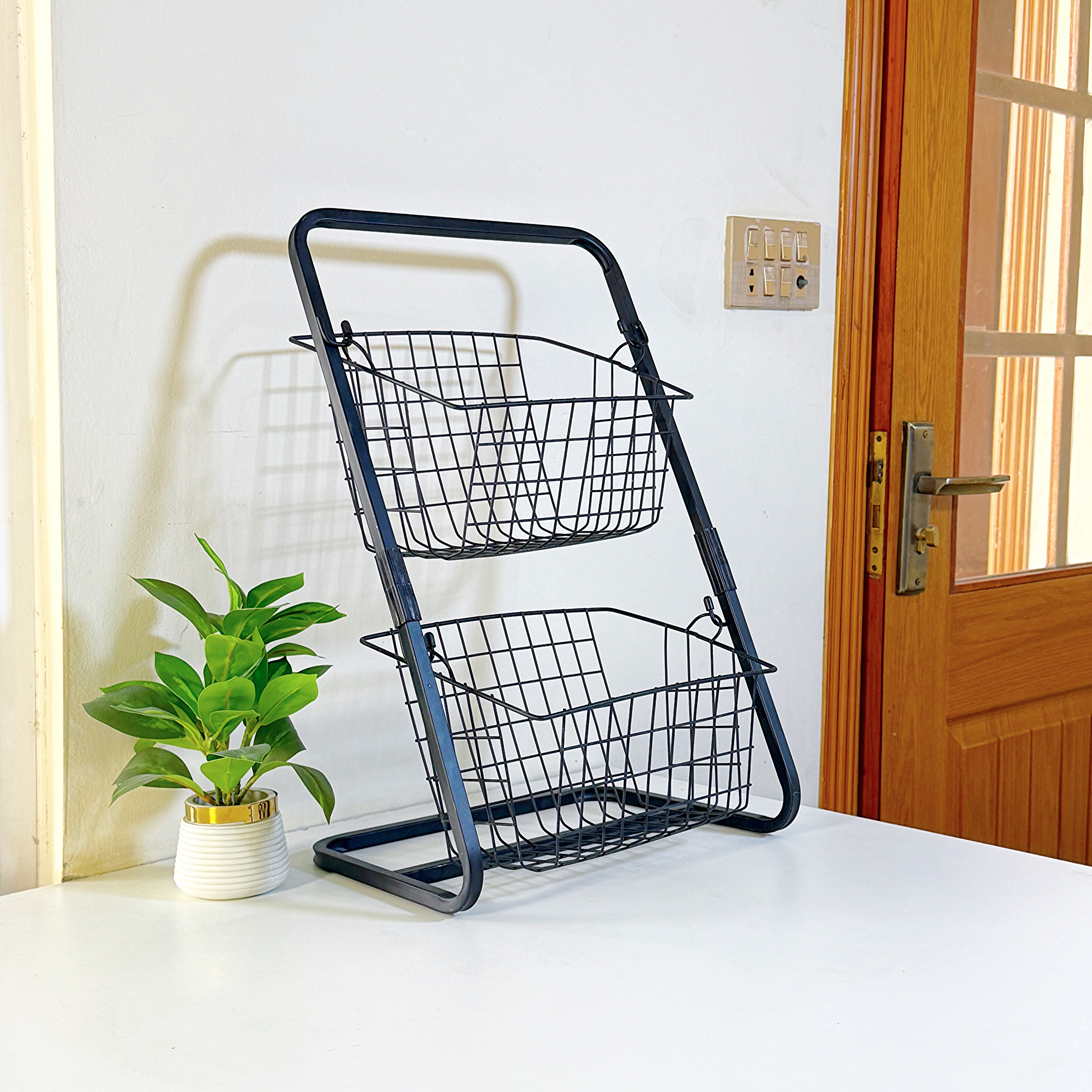 Detachable 2,3-tier fruit and vegetable stand by Metallics Home