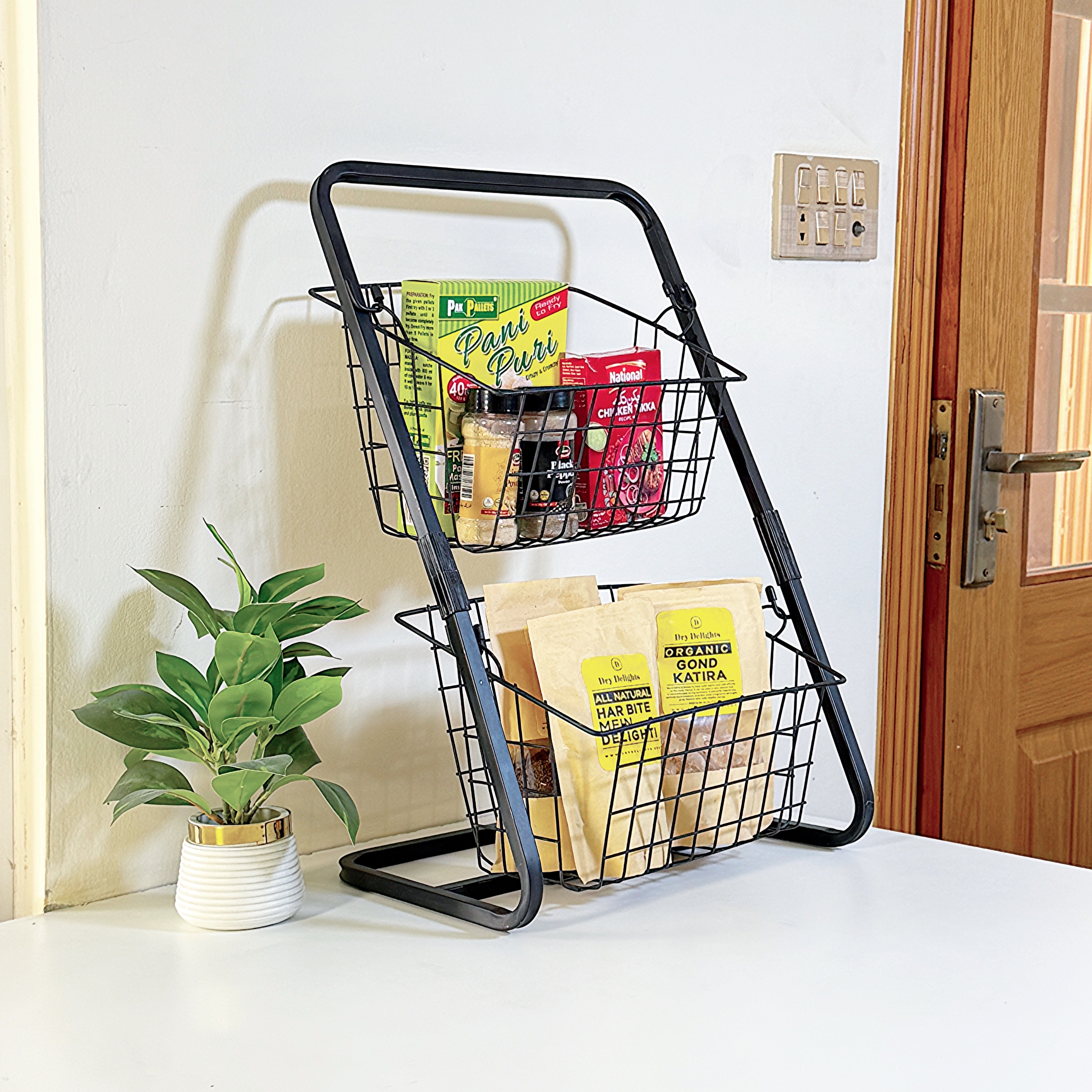 Detachable 2,3-tier fruit and vegetable stand by Metallics Home