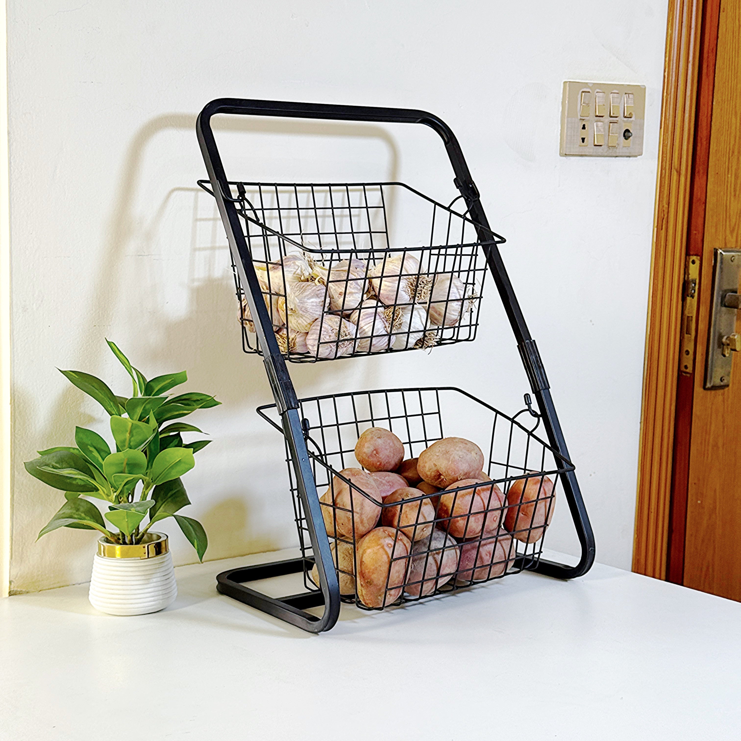 Detachable 2,3-tier fruit and vegetable stand by Metallics Home