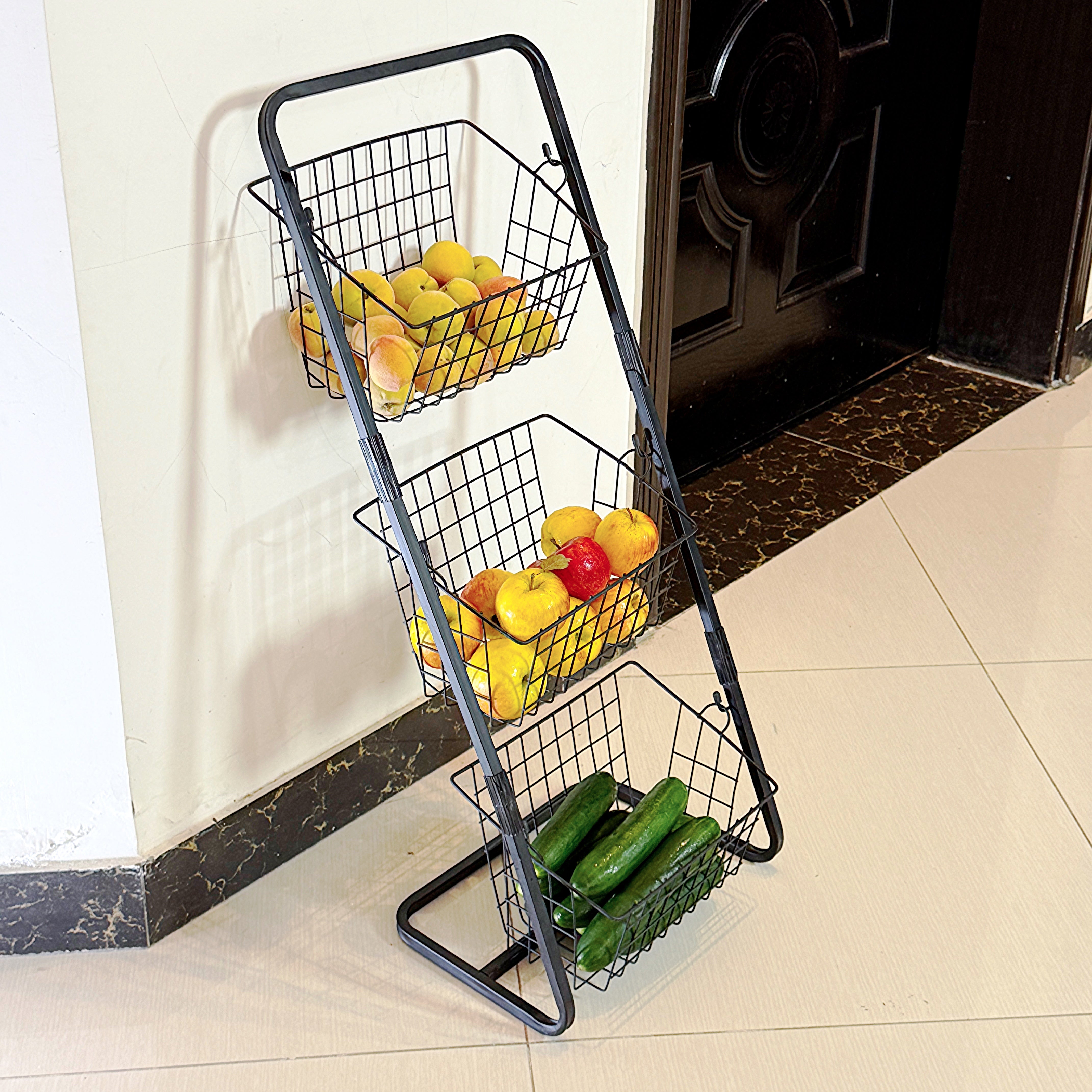 Detachable 2,3-tier fruit and vegetable stand by Metallics Home