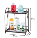 luxury premium quality foldable 2-tier multipurpose rack by Metallics Home Metallics-Home