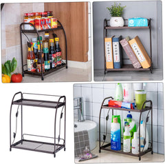 luxury premium quality foldable 2-tier multipurpose rack by Metallics Home Metallics-Home
