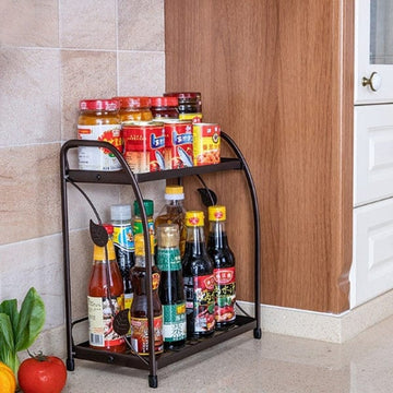 luxury premium quality foldable 2-tier multipurpose rack by Metallics Home Metallics-Home