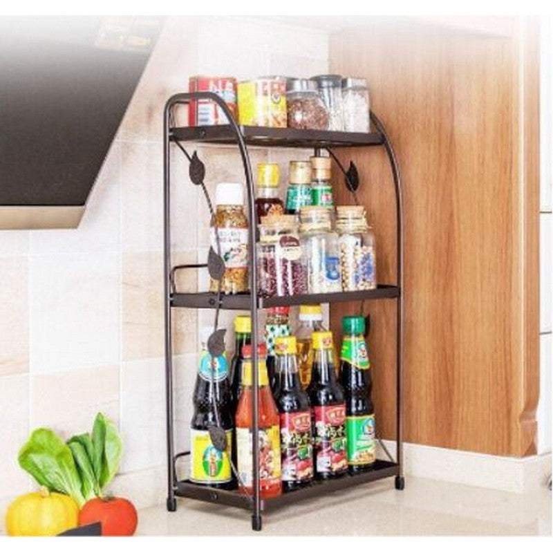 luxury premium quality foldable 3-tier multipurpose rack by Metallics Home Metallics-Home