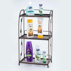 luxury premium quality foldable 3-tier multipurpose rack by Metallics Home Metallics-Home