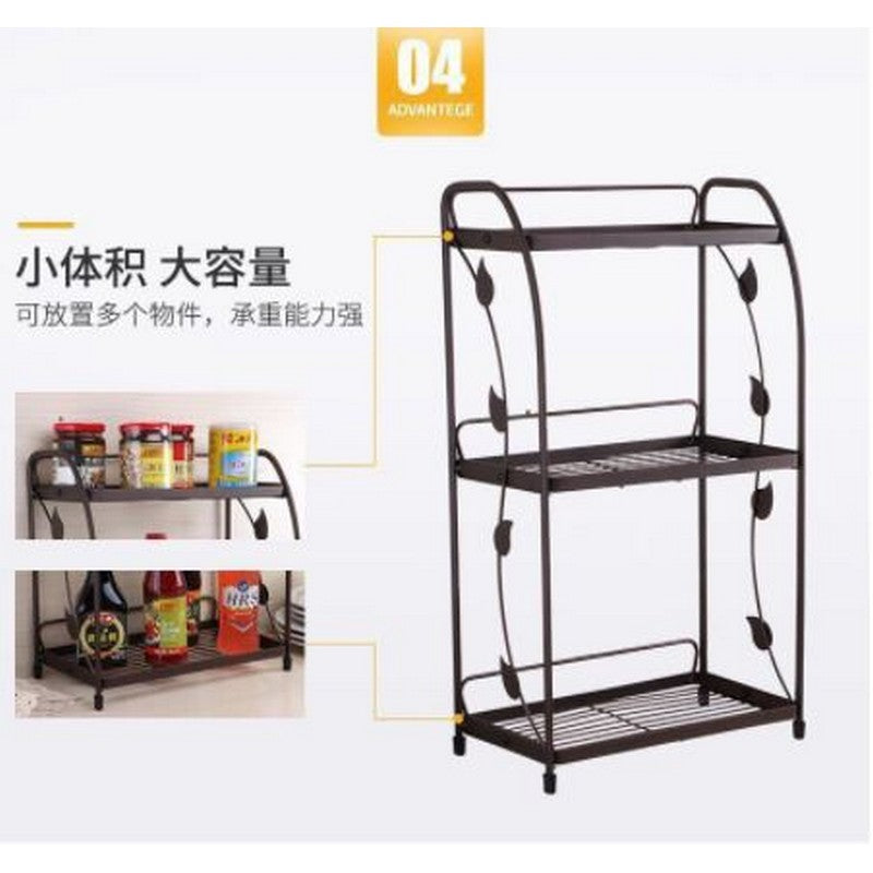 luxury premium quality foldable 3-tier multipurpose rack by Metallics Home Metallics-Home