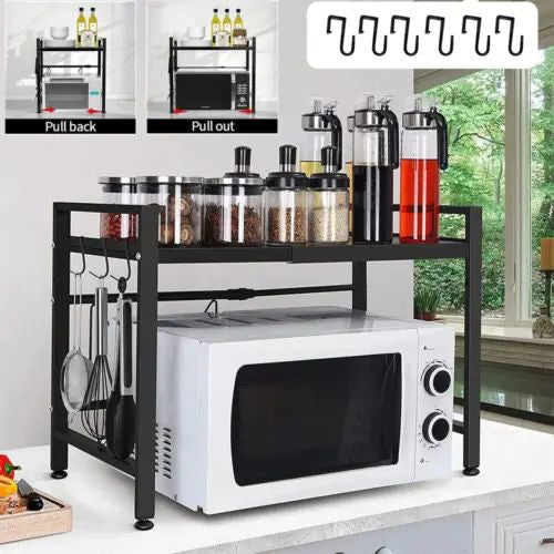 Metal Adjustable Microwave Stand by Metallics Home