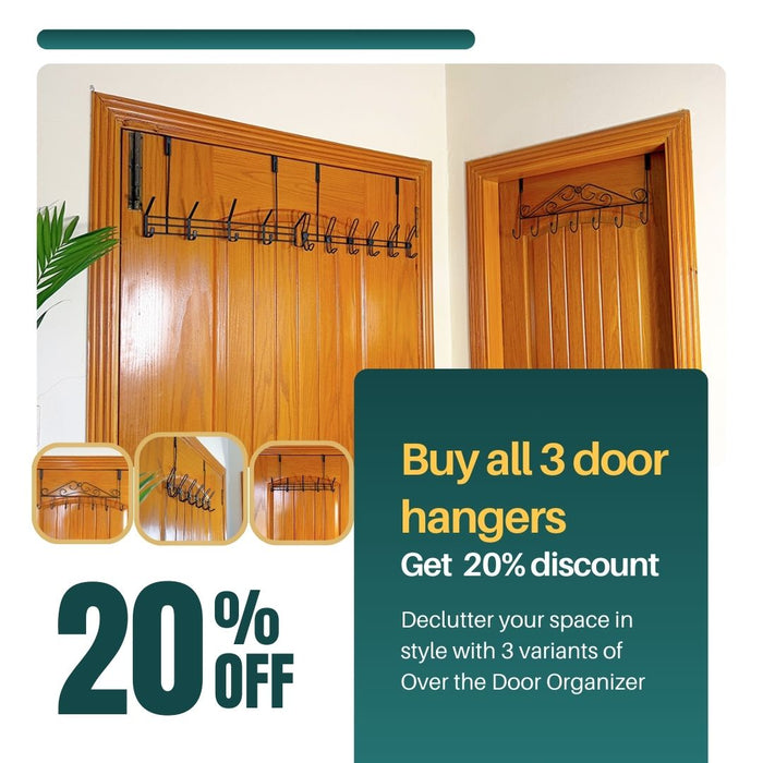 (Set of 3) Over the Door Hangers - Combo Deals by Metallics Home