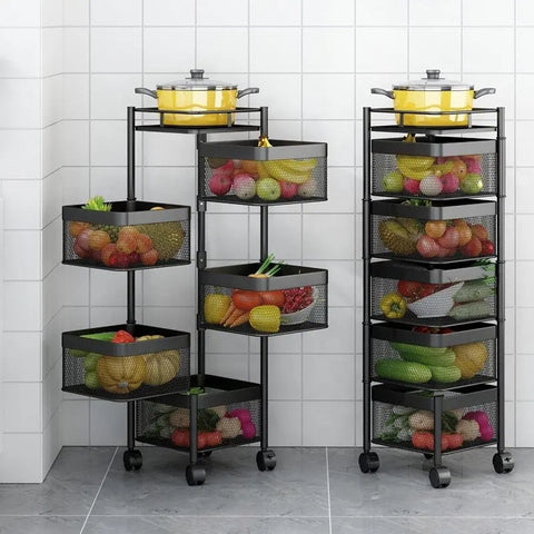 premium 4-5 tier metal square trolley by Metallics Home Metallics-Home