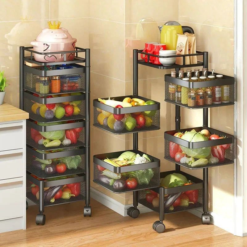 premium 4-5 tier metal square trolley by Metallics Home Metallics-Home