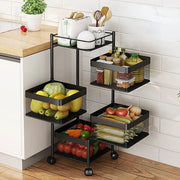 premium 4-5 tier metal square trolley by Metallics Home Metallics-Home