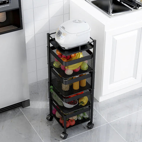 premium 4-5 tier metal square trolley by Metallics Home Metallics-Home