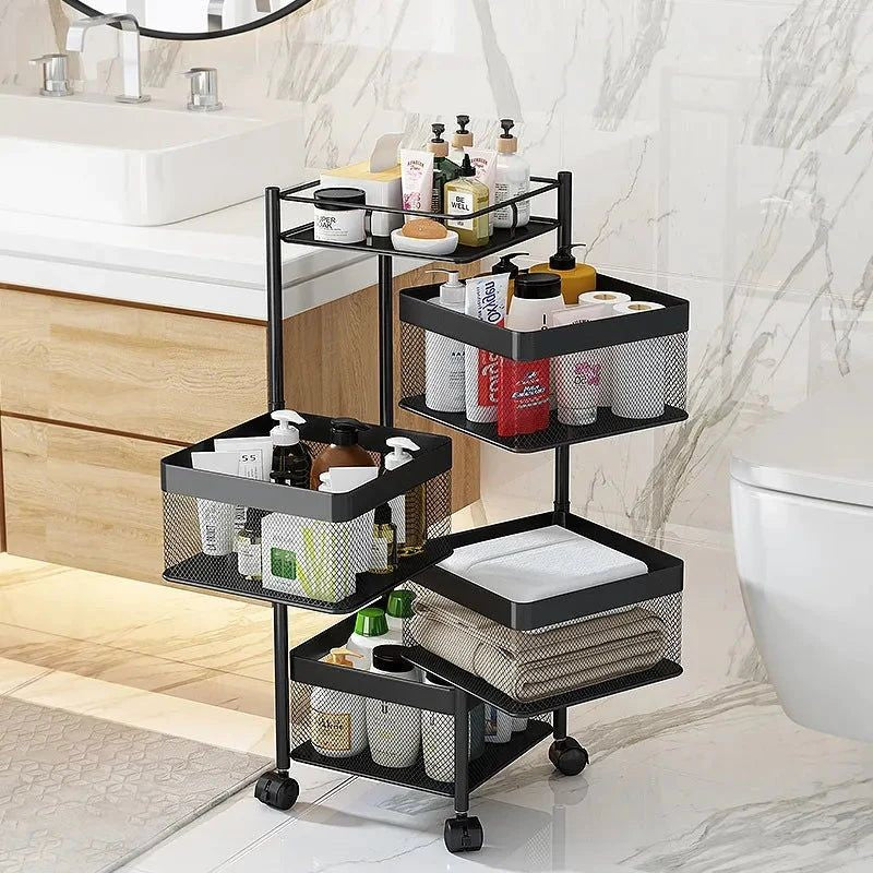 premium 4-5 tier metal square trolley by Metallics Home Metallics-Home